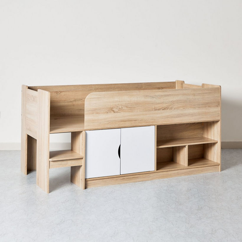Movo Kulltorp Cabin Bed with 2 Doors and Shelves - 90x190 cm - Image 11