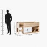 Movo Kulltorp Cabin Bed with 2 Doors and Shelves - 90x190 cm