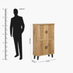 Porto 18-Pairs Shoe Cabinet with 4 Doors