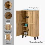 Porto 18-Pairs Shoe Cabinet with 4 Doors