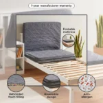 SleepEase iSmart Trifold Foldable Guest Travel Foam Single Mattress - 90x190x6 cm