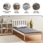 SleepEase iSmart Trifold Foldable Guest Travel Foam Single Mattress - 90x190x6 cm