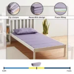 SleepEase iFlex Trifold Foldable Travel Foam Single Mattress with Pillowcase - 90x180x3 cm