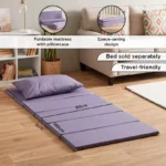 SleepEase iFlex Trifold Foldable Travel Foam Single Mattress with Pillowcase - 90x180x3 cm