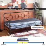 SleepEase iUrban Firm Rebonded Foam King Mattress for Extendable Day Bed- 90/180x200