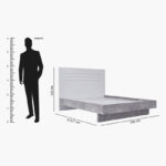 Patara Queen Bed with Floating Footboard - 160x200 cm