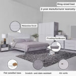 Patara King Bed with Floating Footboard - 180x200 cm