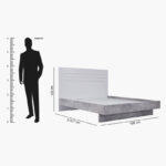 Patara King Bed with Floating Footboard - 180x200 cm