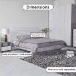 Patara King Bed with Floating Footboard - 180x200 cm