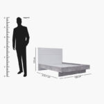 Patara Twin Bed with Floating Footboard - 120x200 cm