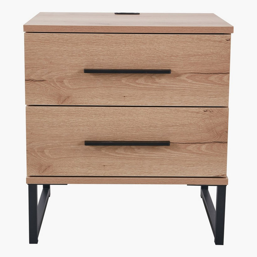 Urban 2-Drawer Smart Nightstand with USB Charging Port - Image 3
