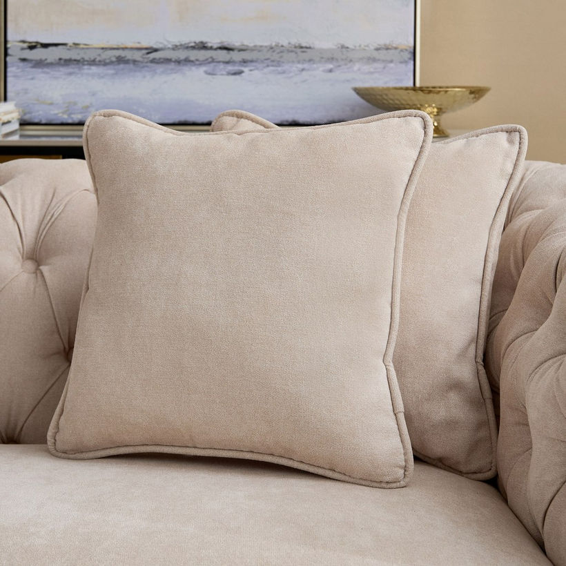 Oro 3-Seater Fabric Sofa with 2 Cushions - Image 8