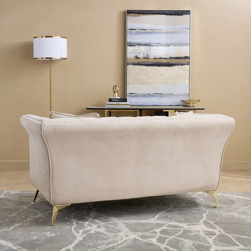 Oro 2-Seater Fabric Sofa with 2 Cushions - Image 4