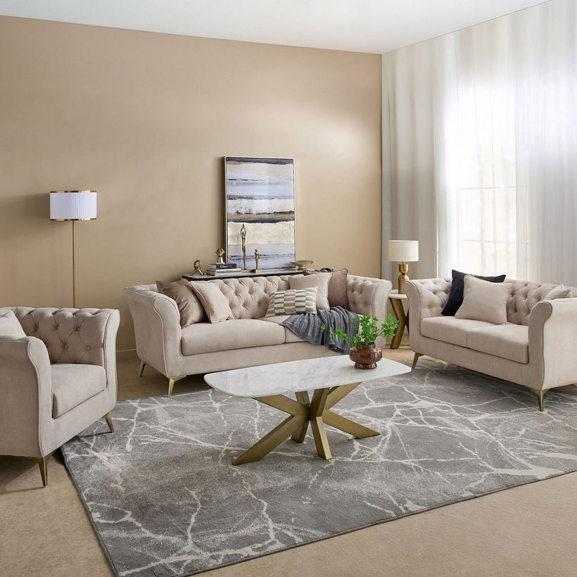 Oro 2-Seater Fabric Sofa with 2 Cushions - Image 11
