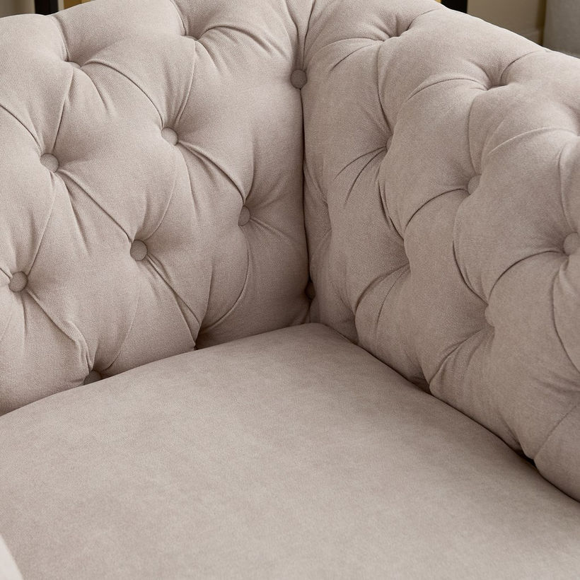 Oro 1-Seater Fabric Sofa with Cushion - Image 8