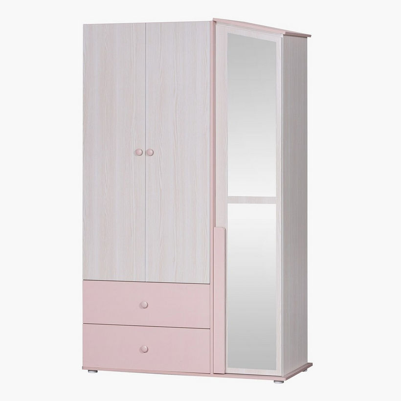 Anna 3-Door and 2-Drawers Wardrobe with Mirror - Image 4