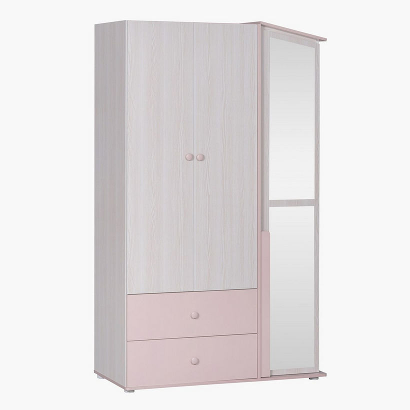 Anna 3-Door and 2-Drawers Wardrobe with Mirror - Image 5