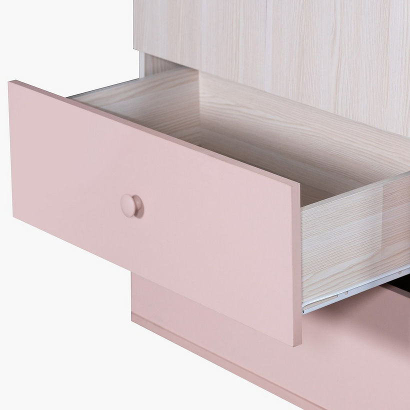Anna 3-Door and 2-Drawers Wardrobe with Mirror - Image 6