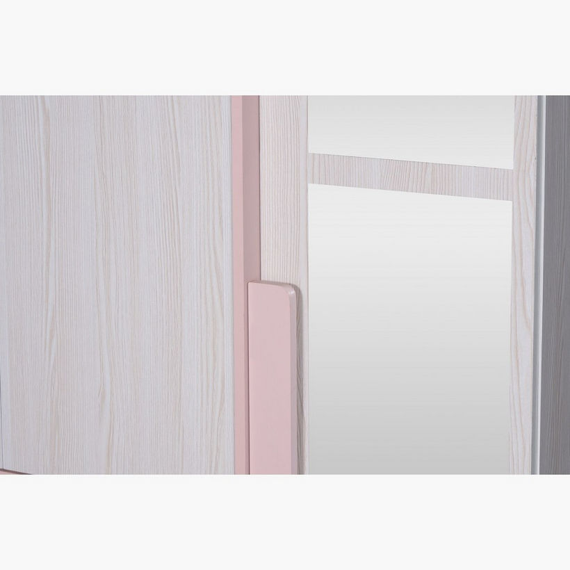 Anna 3-Door and 2-Drawers Wardrobe with Mirror - Image 7