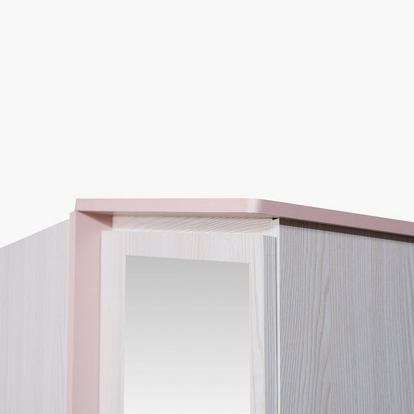Anna 3-Door and 2-Drawers Wardrobe with Mirror - Image 8