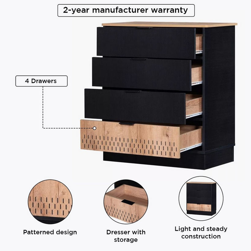 Jordan 4-Drawer Dresser without Mirror - Image 6