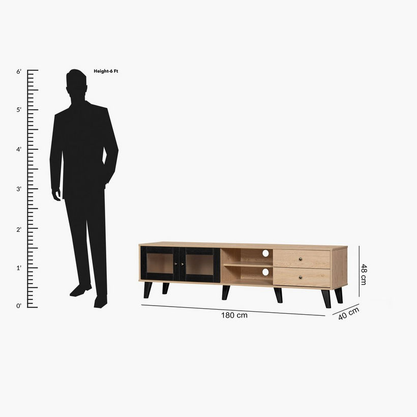 Zoara 1.8 Metre TV Unit for TV up to 75 inches - Image 2