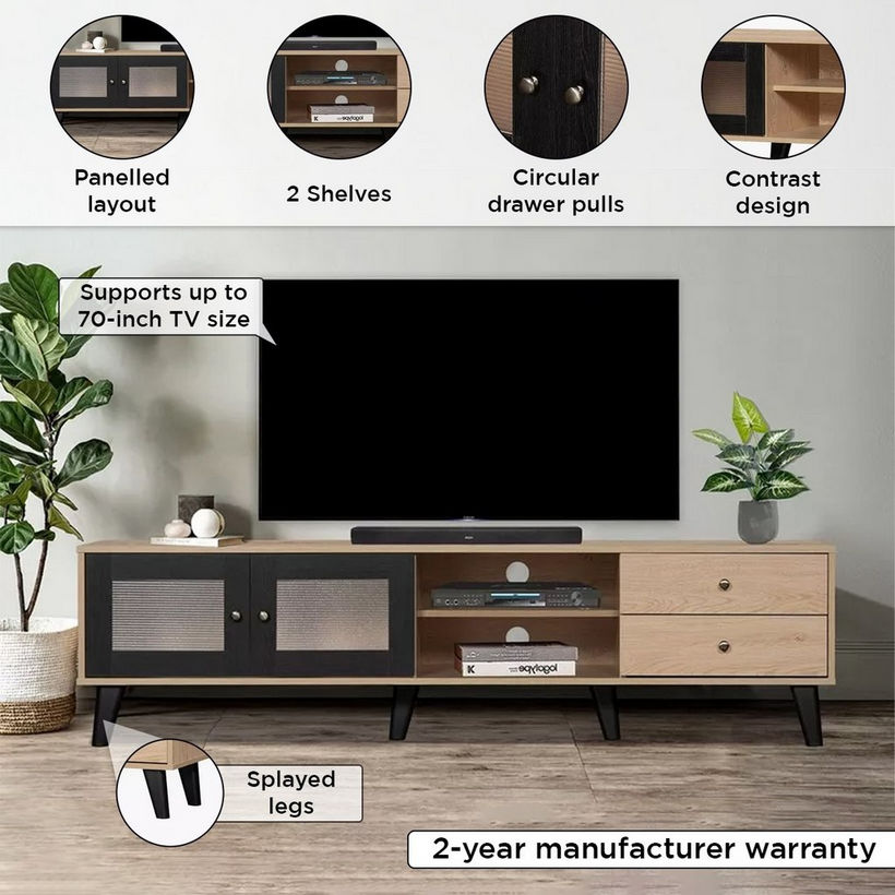 Zoara 1.8 Metre TV Unit for TV up to 75 inches - Image 5