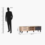 Theo 1.8 Metre TV Unit for TV up to 75 inches