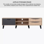 Theo 1.8 Metre TV Unit for TV up to 75 inches