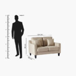 Sky 2-Seater Sofa with 2 Cushions