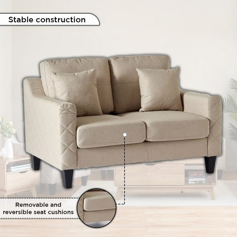 Sky 2-Seater Sofa with 2 Cushions - Image 6