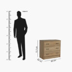 Movo Oasis 3-Drawer Dresser without Mirror