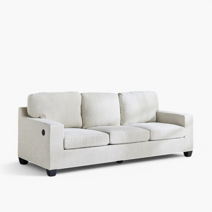 Simpson 3-Seater Fabric Sofa with USB Port - Image 15