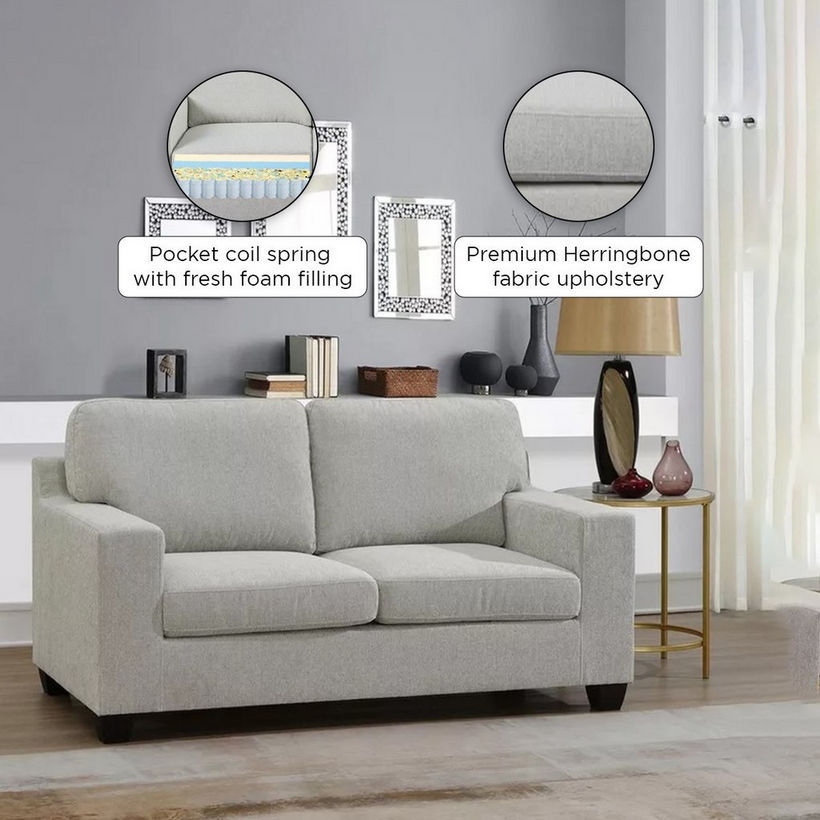 Simpson 2-Seater Fabric Sofa - Image 4