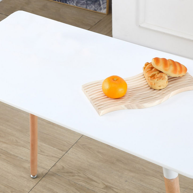 Toto 4-Seater High Dining Table with Solid Wood Legs - Image 4