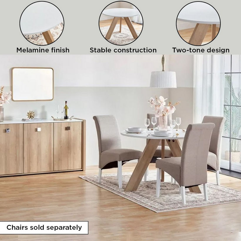 Cambridge 4-Seater Round Dining Table - Image 6