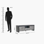 Manhattan Lux 1.6 Metre TV Unit for TVs up to 70 inches