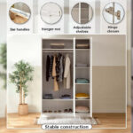 Frankfurt 3-Door Wardrobe with Mirror