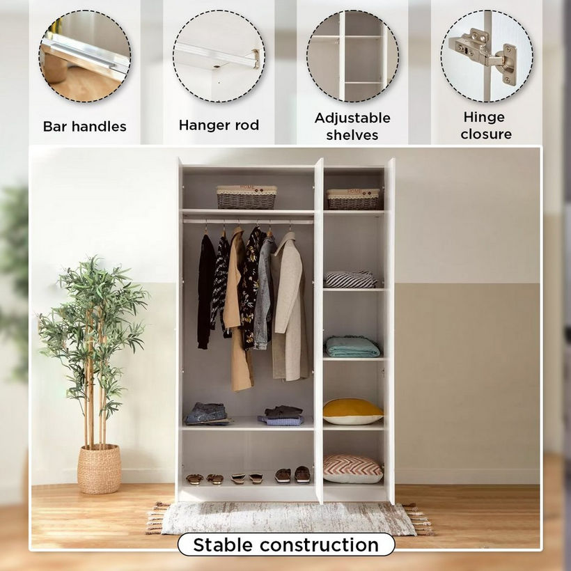 Frankfurt 3-Door Wardrobe with Mirror - Image 6