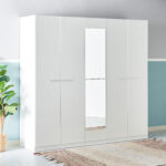 Frankfurt 5-Door Wardrobe with Mirror