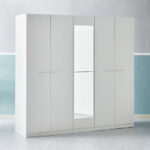 Frankfurt 5-Door Wardrobe with Mirror