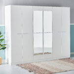 Frankfurt 6-Door Wardrobe with Mirror