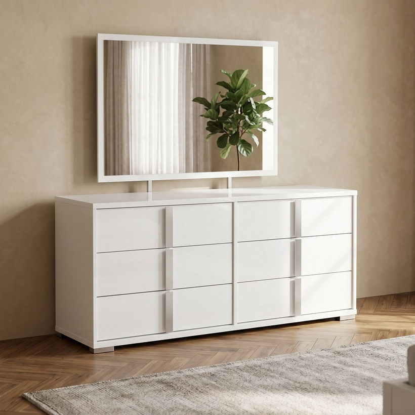 Solitaire Upholstered Headboard 5-Piece Super King Bedroom Set - 200x200 cm - Image 9