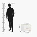 Frankfurt 2-Drawer Smart Nightstand with USB Charging Port