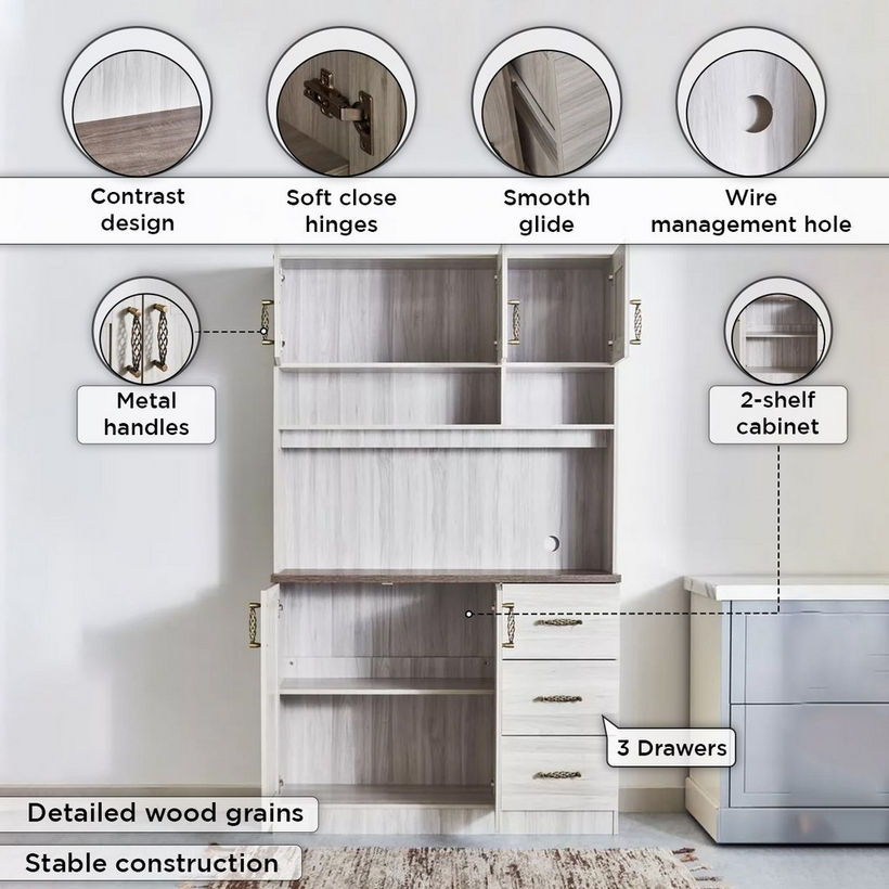 Angelic Large Kitchen Cabinet - Image 6