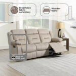 Keith 3-Seater Recliner Sofa with USB