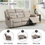 Keith 3-Seater Recliner Sofa with USB