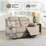 Keith 2-Seater Recliner Sofa with USB