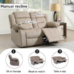 Keith 2-Seater Recliner Sofa with USB