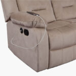 Keith 2-Seater Recliner Sofa with USB